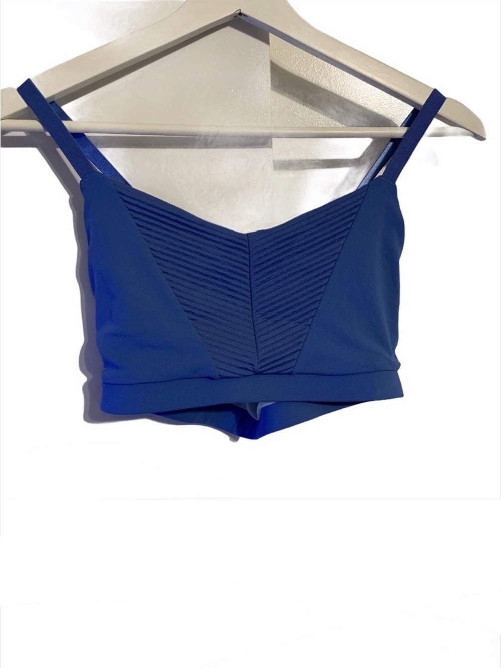 Fabletics S sports bra cross back ribbed gym sport